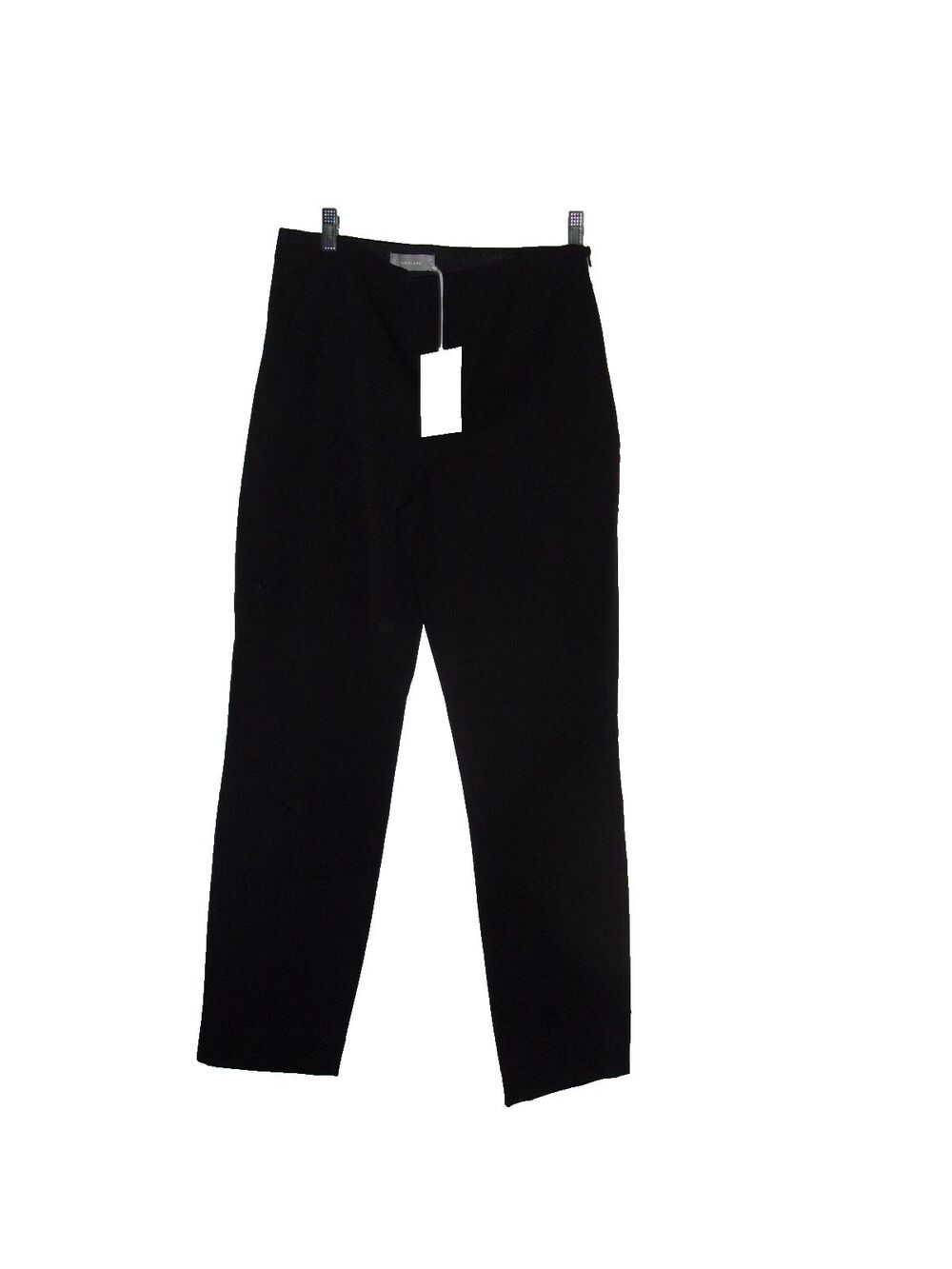 Everlane Black Work Pants Sz. 12 Cotton Elastane Stretch Side Zipper Cropped New